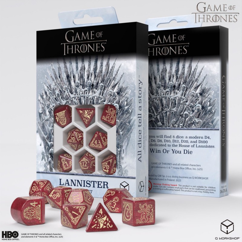 Game of Thrones. Lannister Dice Set 8