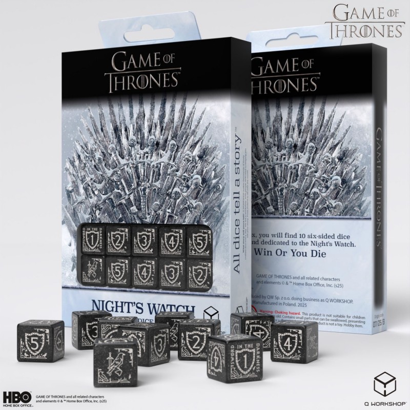 Game of Thrones. Night's Watch 10xD6 Dice Set 4