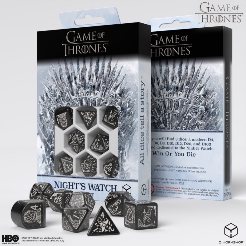 Game of Thrones. Night's Watch Dice Set 8