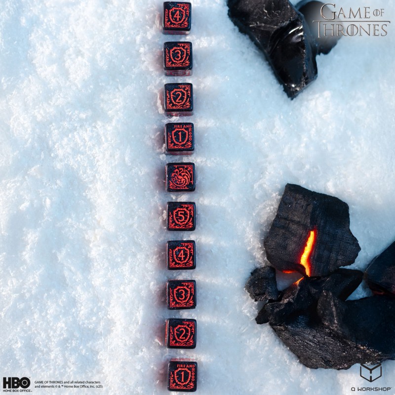 Game of Thrones. Targaryen 10xD6 Dice Set 1