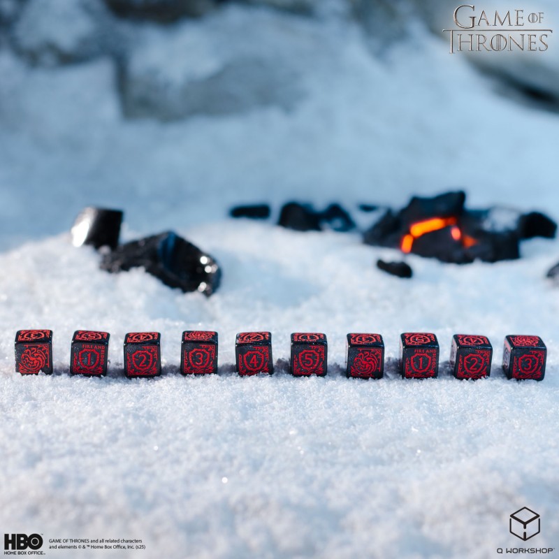 Game of Thrones. Targaryen 10xD6 Dice Set 3