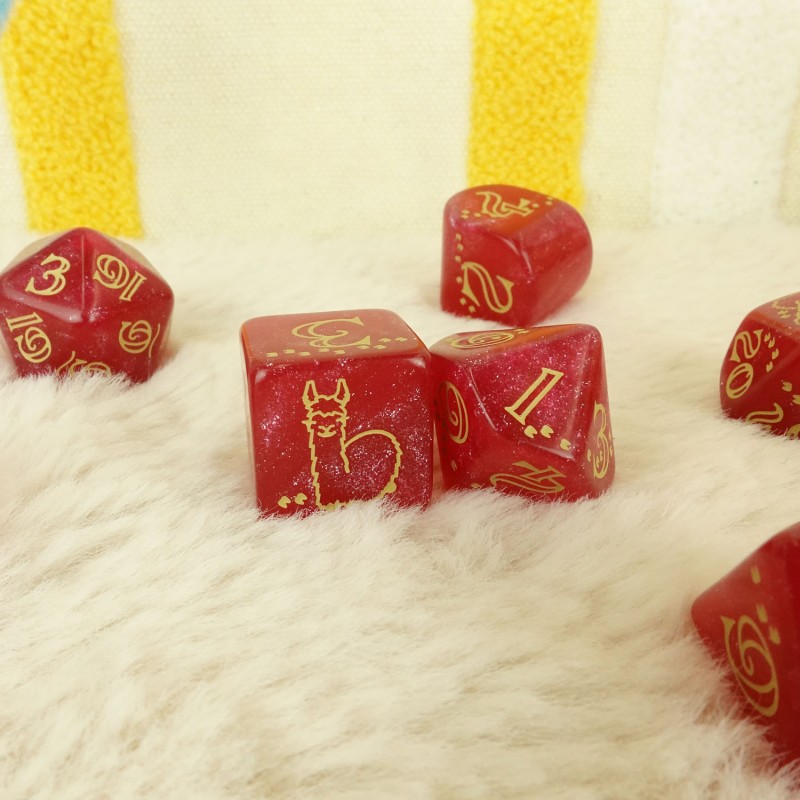 Llama Dice Set: Puffy 3