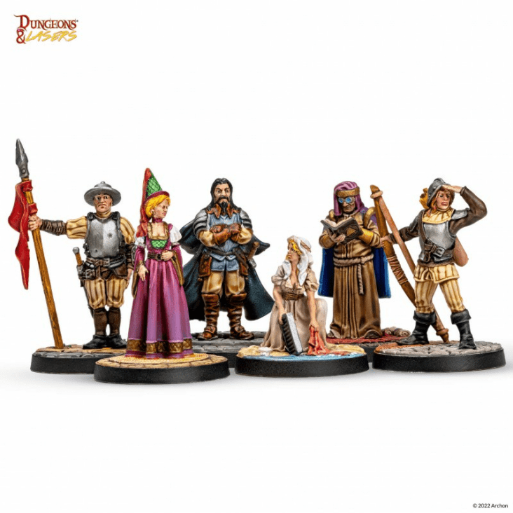 Dungeons & Lasers: Townsfolk Miniature Pack 3