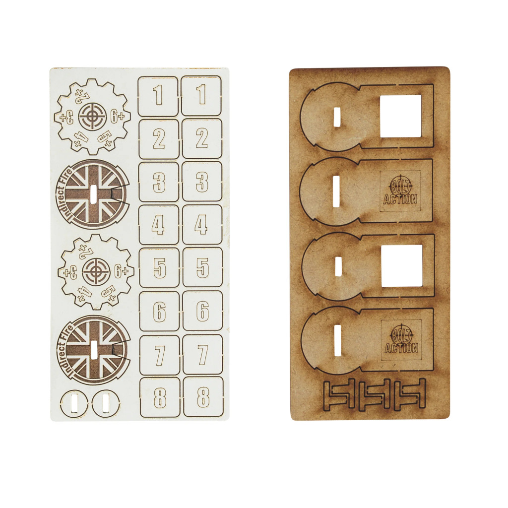 Bolt Action MDF Artillery Zeroing In Markers - Great Britain 2