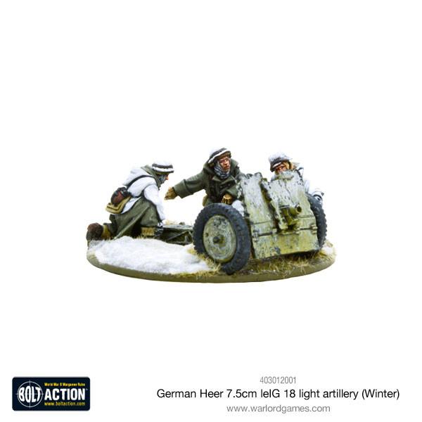 German Army Winter 7.5cm LeIG 18 Light Artillery 1