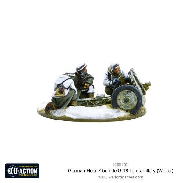 German Army Winter 7.5cm LeIG 18 Light Artillery 2