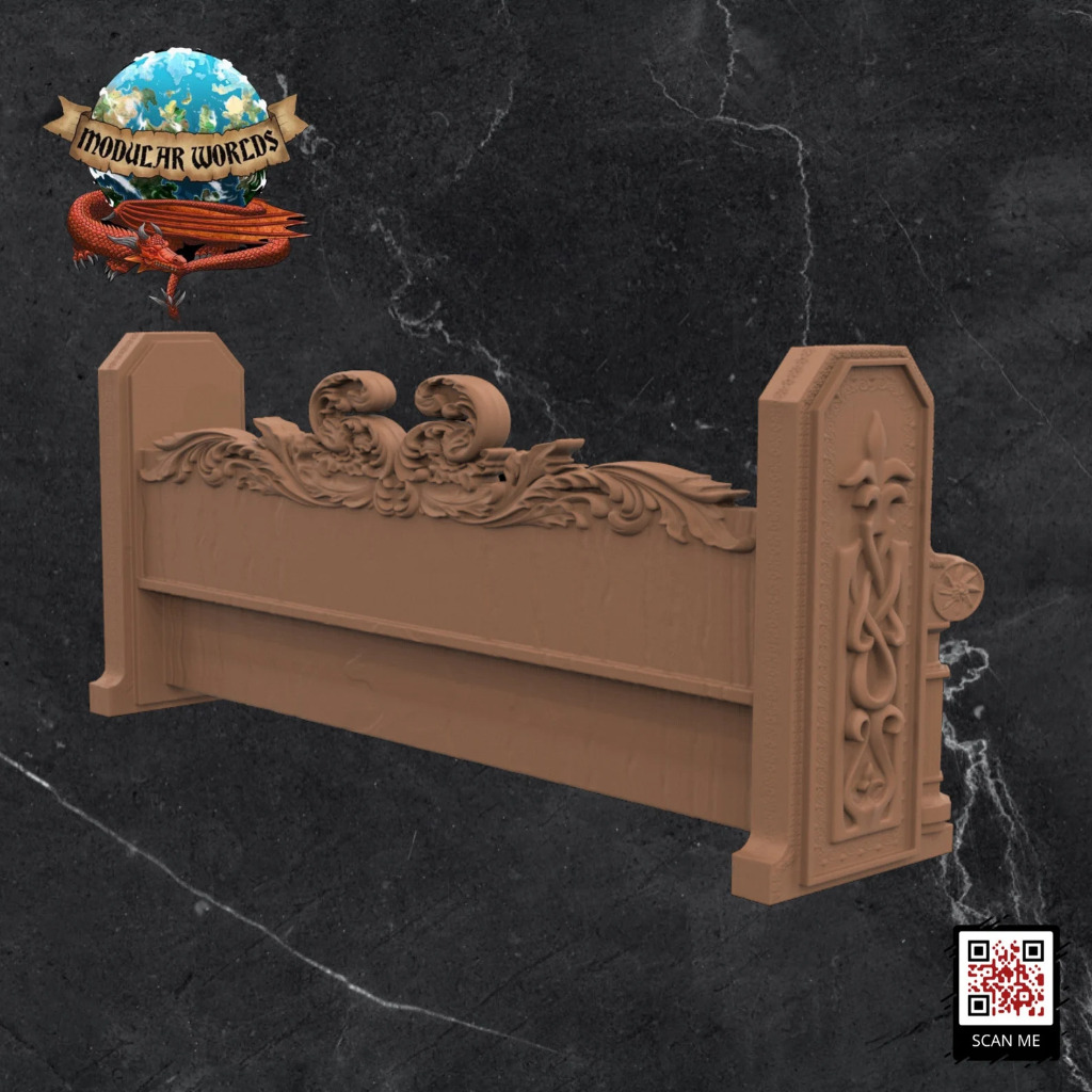 Church Pew (4) & Altar (1) 3