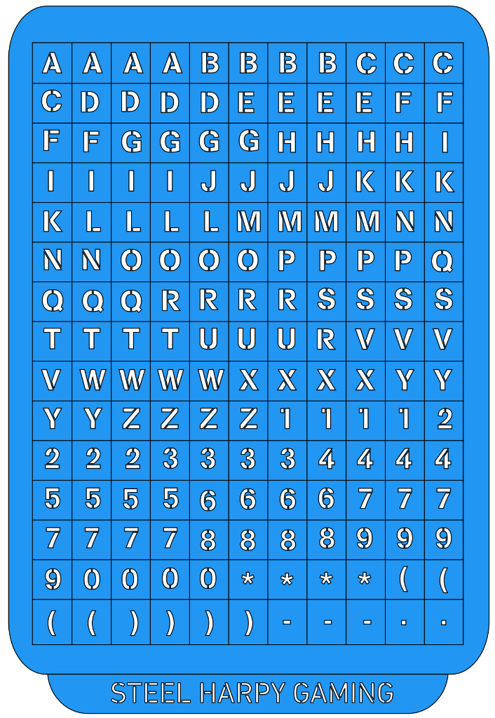 Letters & Numbers - 7mm 1