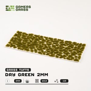 Dry Green - 2mm Tufts (Gamer's Grass Gen II) 1