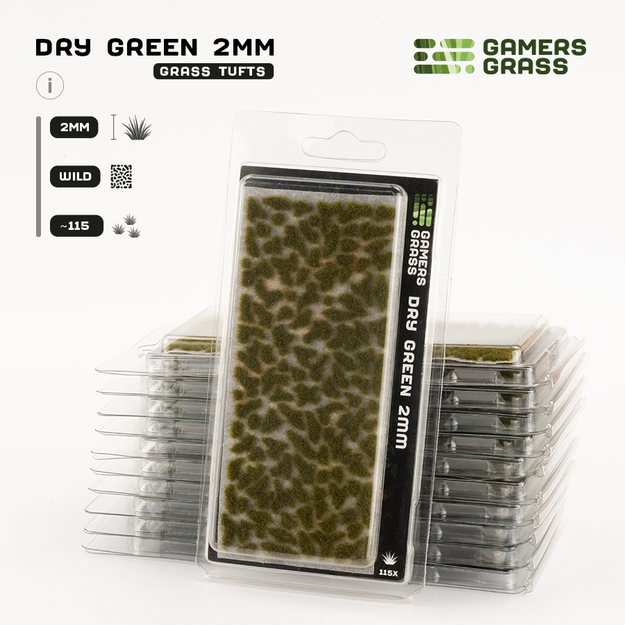 Dry Green - 2mm Tufts (Gamer's Grass Gen II) 3