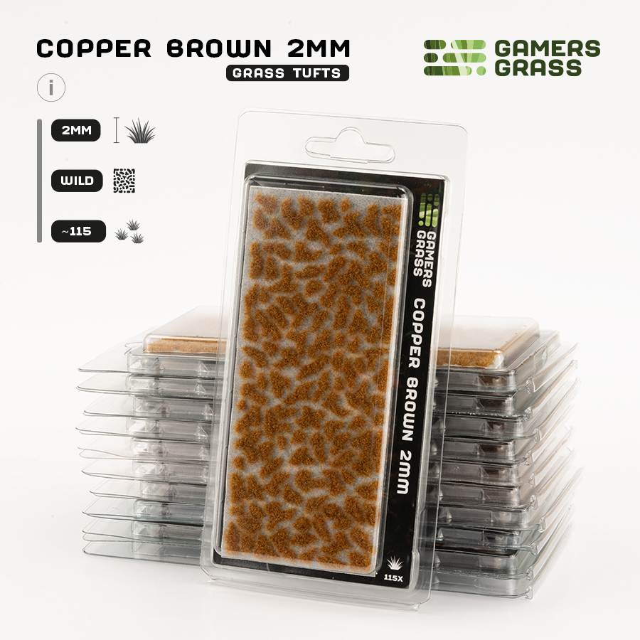 Copper Brown - 2mm Tufts (Gamer's Grass Gen II) 3