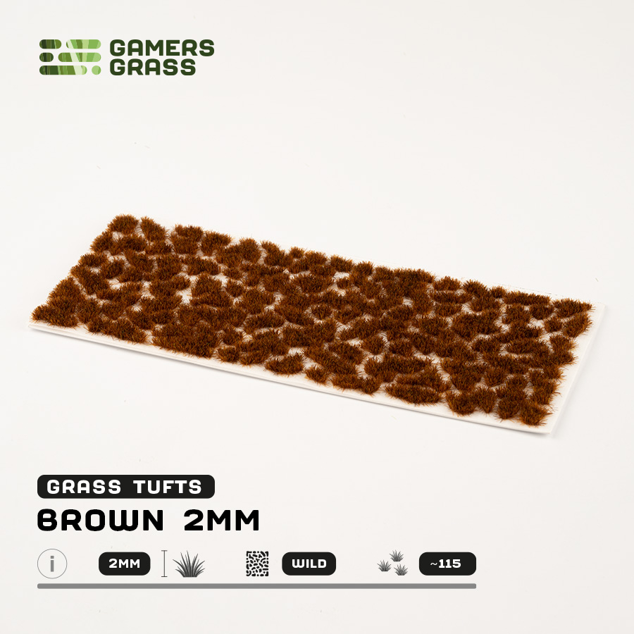 Brown - 2mm Tufts (Gamer's Grass Gen II) 1