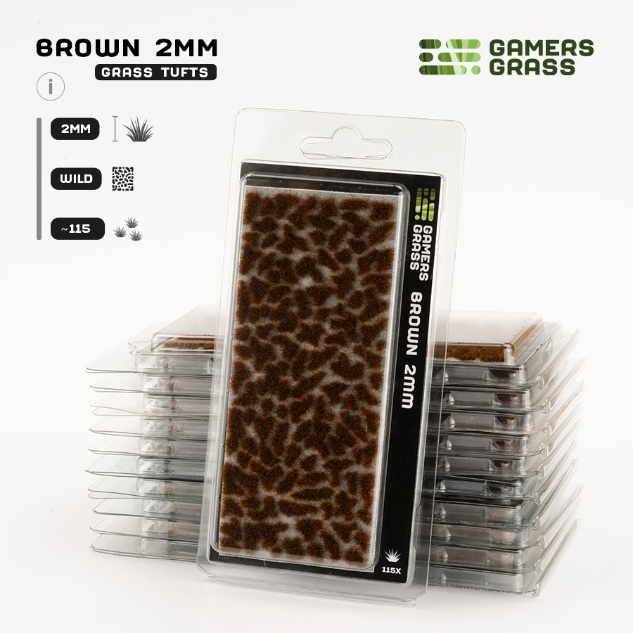 Brown - 2mm Tufts (Gamer's Grass Gen II) 3