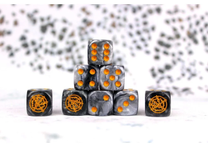 Conquest: Dweghom Faction Dice on Gray swirl Dice 1