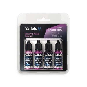 Vallejo True Metallic Metal: Paint Set - Amethyst Purple (x4 Colours) 1