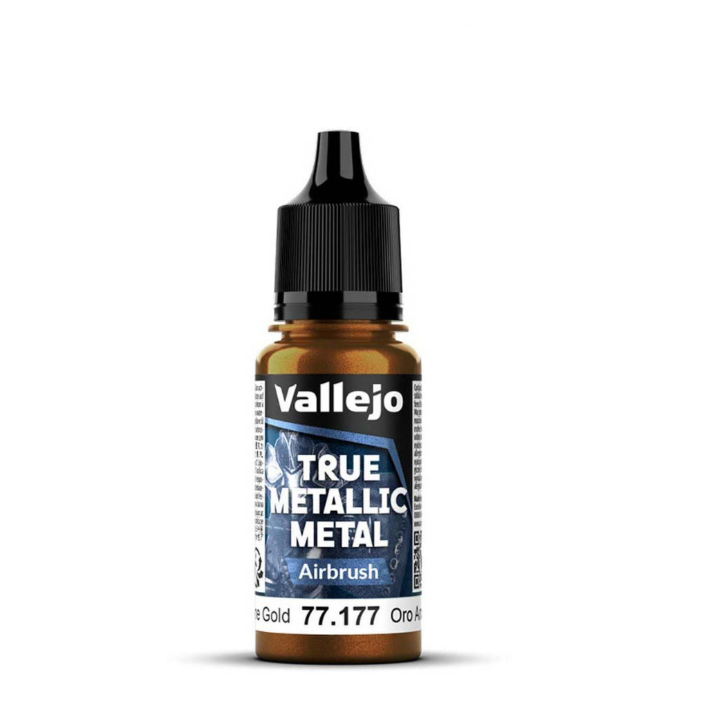 Vallejo True Metallic Metal: Arcane Gold - Airbrush - 18ml 1