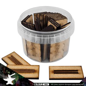 MDF Bases - 50x25mm Rectangular - 2mm spacing (35) 1