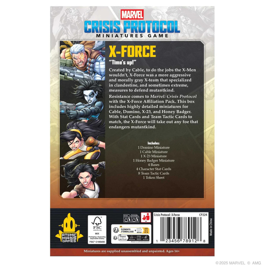Marvel: Crisis Protocol X-Force Affiliation Pack 2