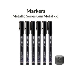 Metallic Series Markers - Gun Metal - pack of 6 1
