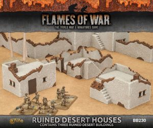 Flames of War: Ruined Small & Medium Desert Houses 1