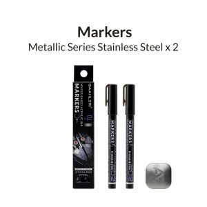Metallic Series Markers - Stainless Steel (2) 1