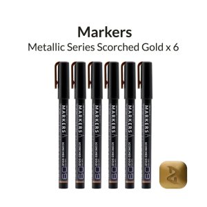 Metallic Series Markers - Scorched Gold - pack of 6 1