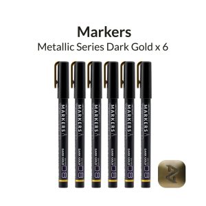 Metallic Series Markers - Dark Gold - pack of 6 1