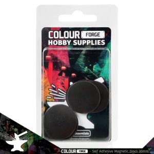 Self-adhesive magnetic discs 30mm x10 1