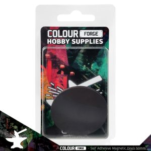 Self-adhesive magnetic discs 50mm x3 1