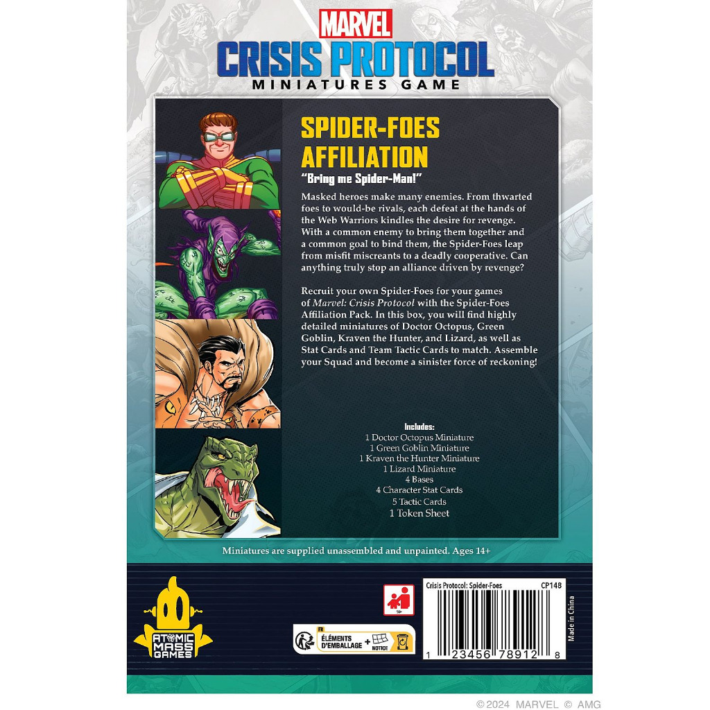 Marvel Crisis Protocol: Spider Foes Affiliation Pack 2