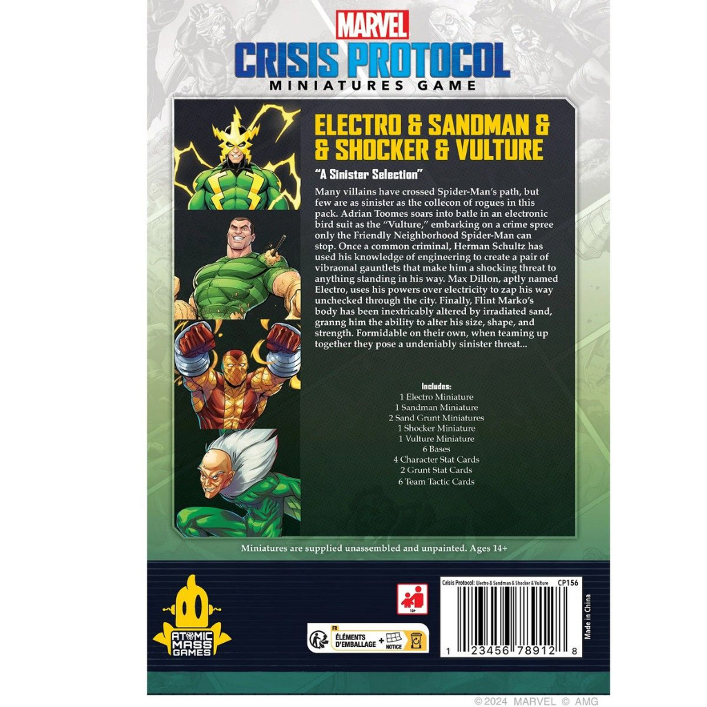 Marvel Crisis Protocol: Electro & Sandman & Shocker & Vulture 2