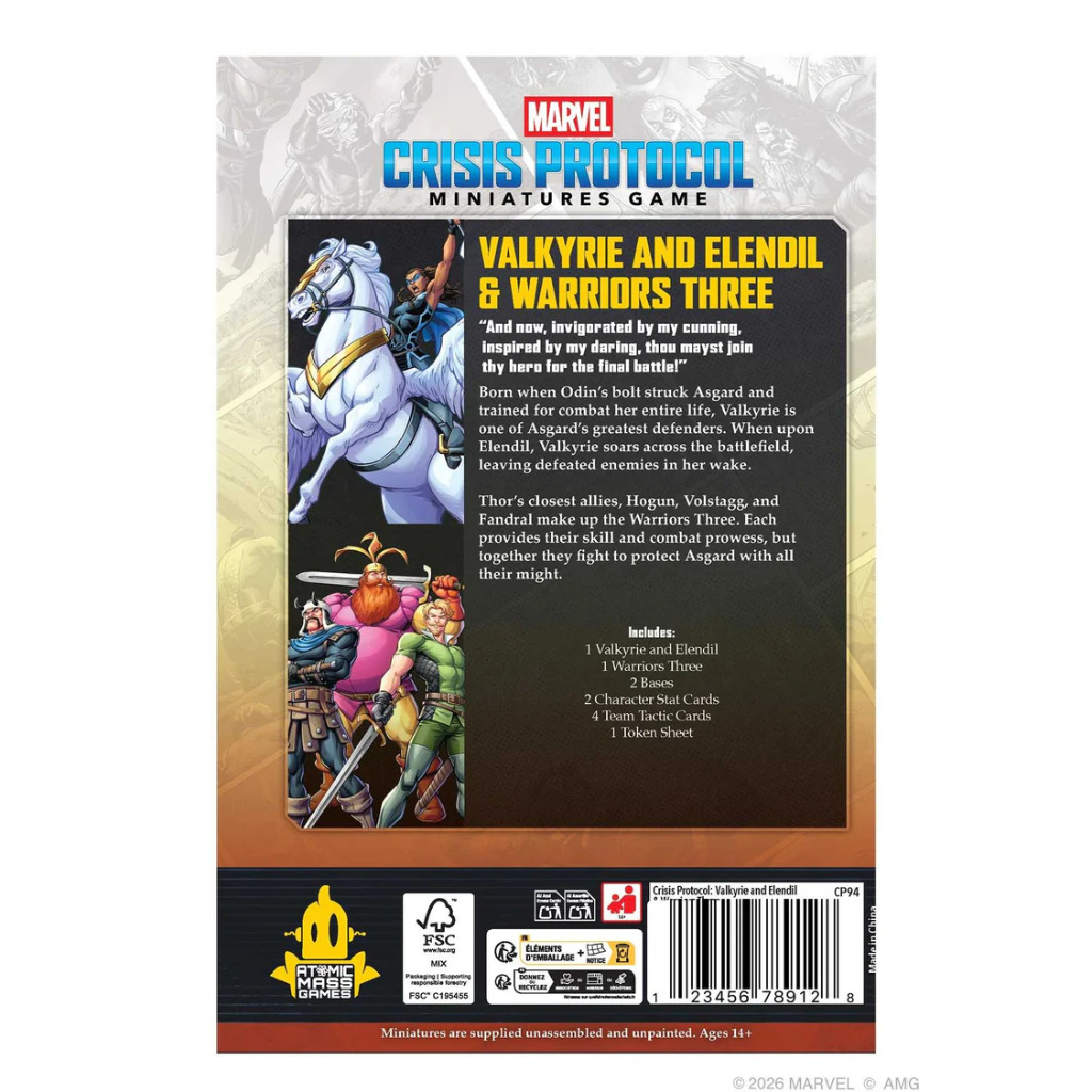 Marvel: Crisis Protocol Valkyrie on Aragon & Warriors Three 2