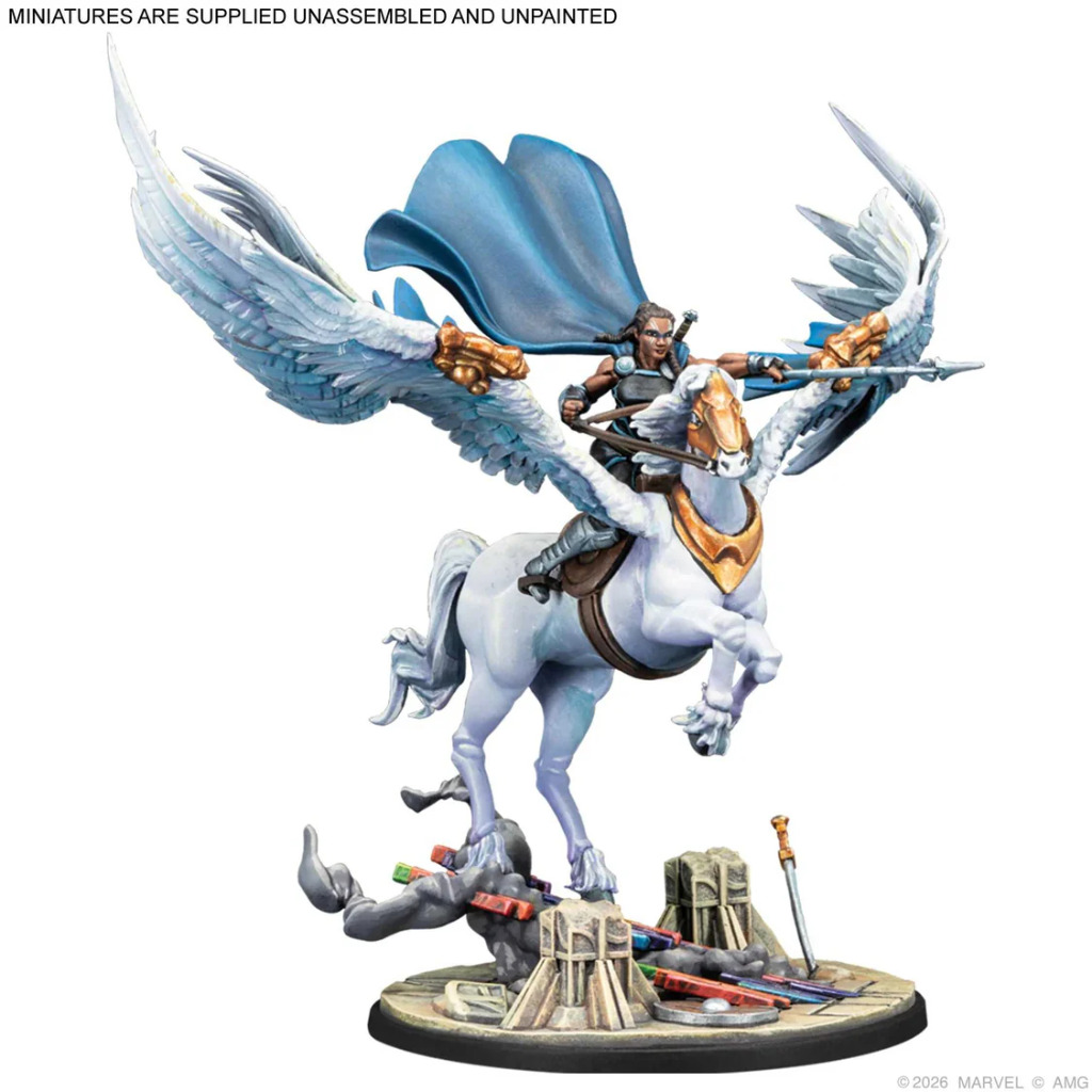 Marvel: Crisis Protocol Valkyrie on Aragon & Warriors Three 3