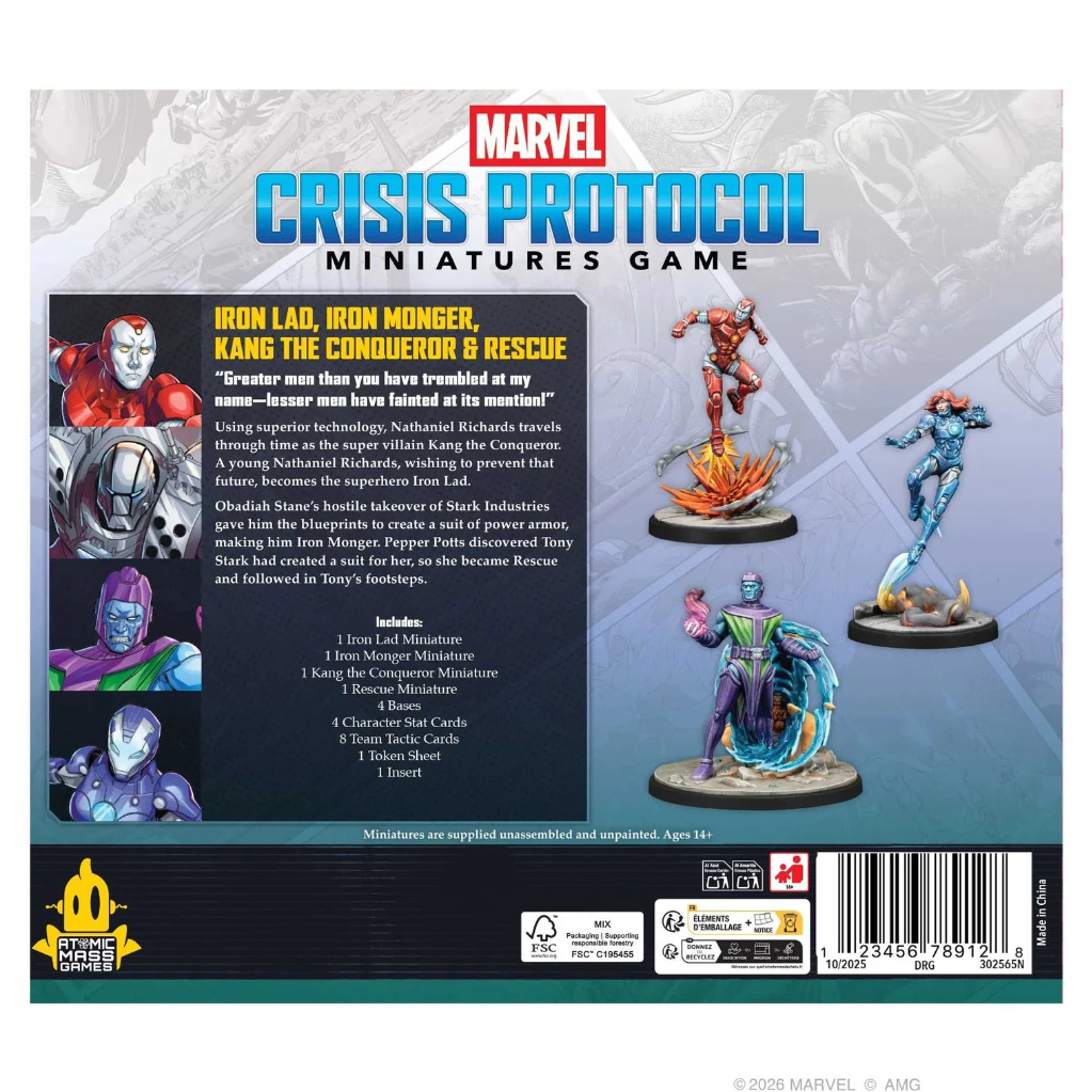 Marvel: Crisis Protocol Iron Lad, Iron Monder, Kang The Conqueror & Rescue 2