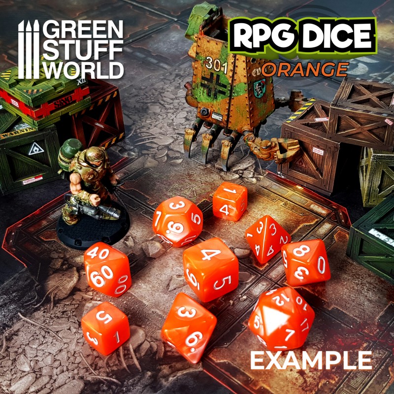 5x D20 20mm Dice - Orange 2