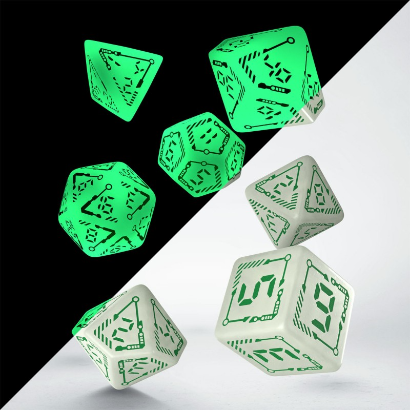 "Digital" Glowing Dice Set 3