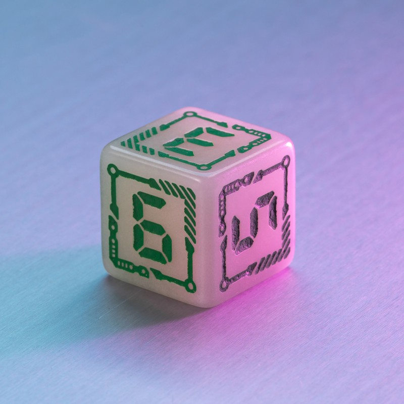 "Digital" Glowing Dice Set 9