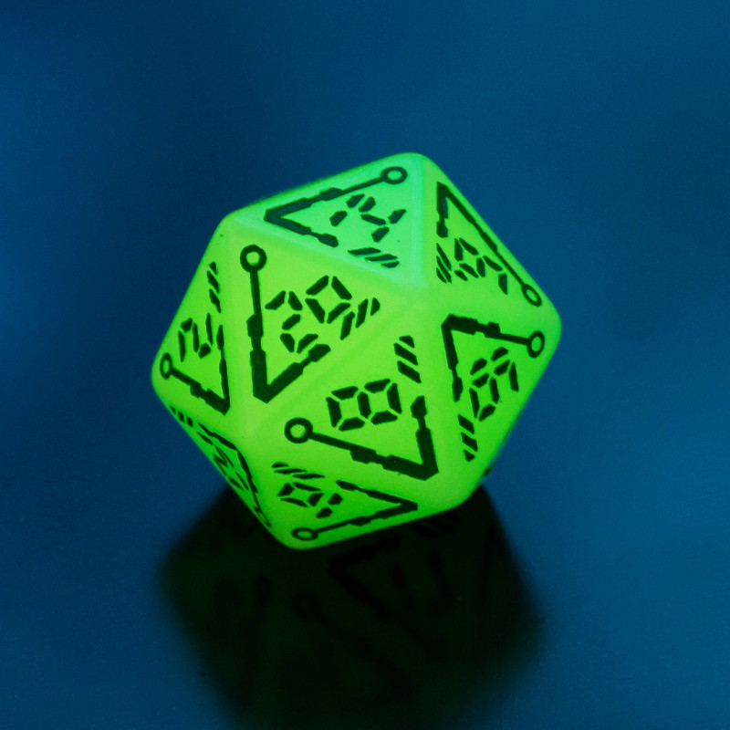 "Digital" Glowing Dice Set 10
