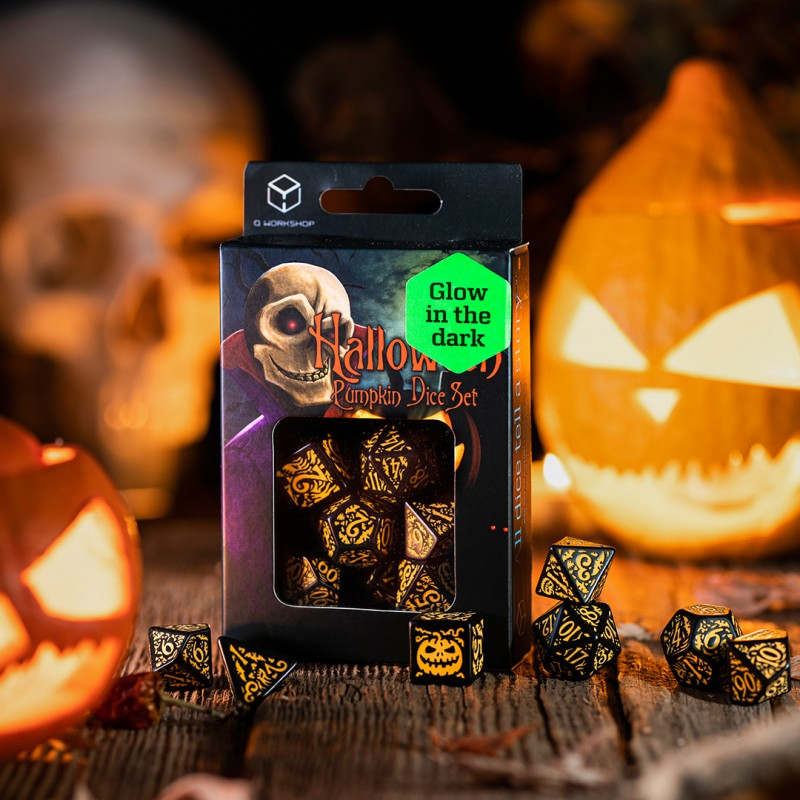 Halloween Pumpkin - Jack O'Lantern Dice Set 7