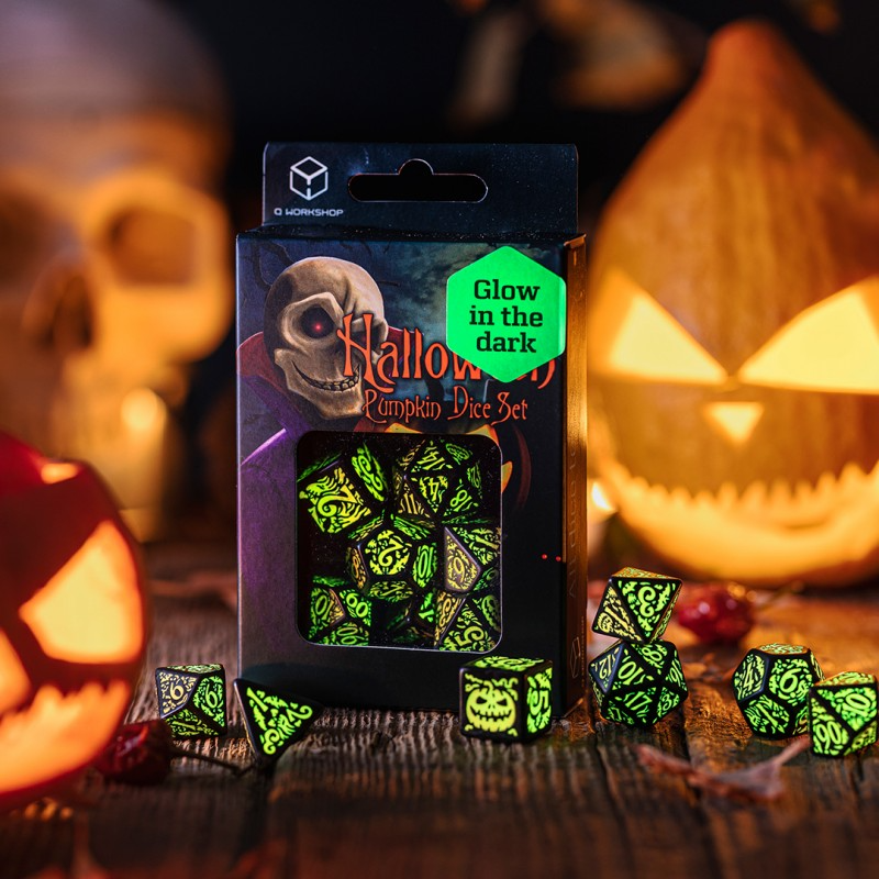 Halloween Pumpkin - Jack O'Lantern Dice Set 8
