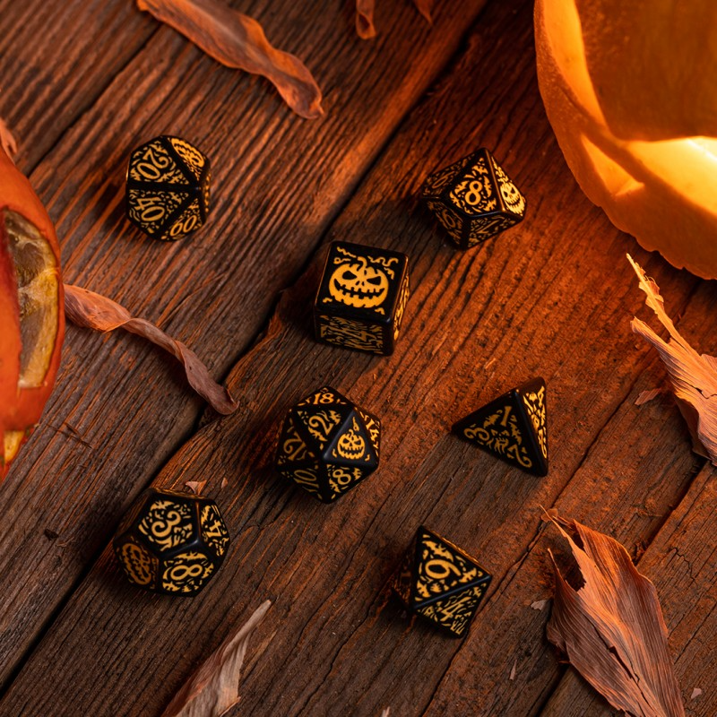 Halloween Pumpkin - Jack O'Lantern Dice Set 9