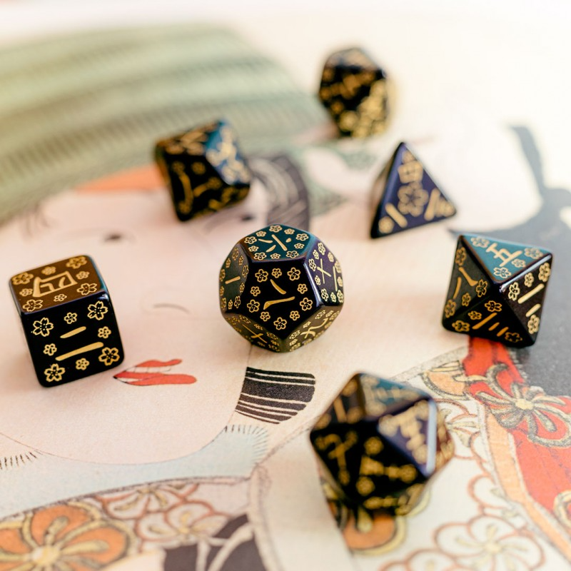Japanese Dice Set - Deep Night Firefly 2
