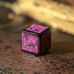 Call of Cthulhu 7th Edition Black & Magenta Dice Set 1