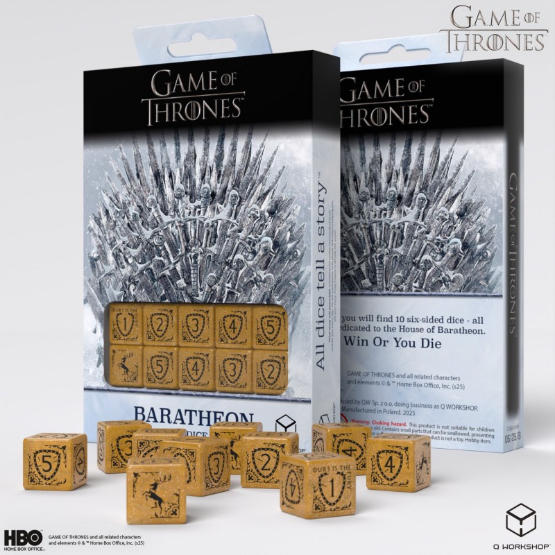 Game of Thrones. Baratheon 10xD6 Dice Set 4