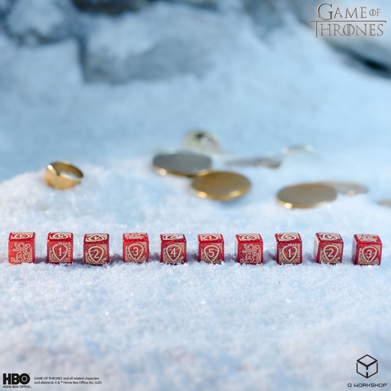 Game of Thrones. Lannister 10xD6 Dice Set 3