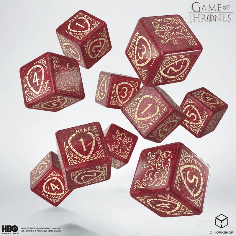 Game of Thrones. Lannister 10xD6 Dice Set 5