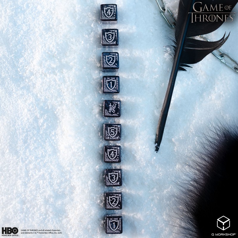 Game of Thrones. Night's Watch 10xD6 Dice Set 1