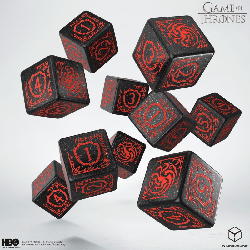 Game of Thrones. Targaryen 10xD6 Dice Set 5
