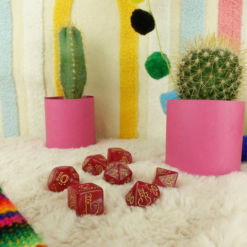 Llama Dice Set: Puffy 7