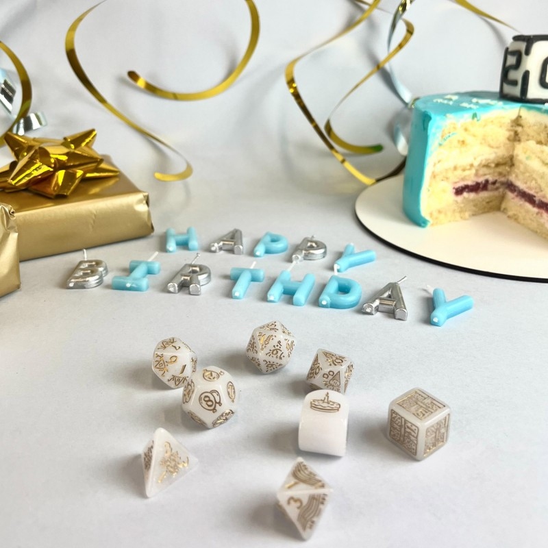 Q WORKSHOP 20 years: Happy Birthday Dice Set 2